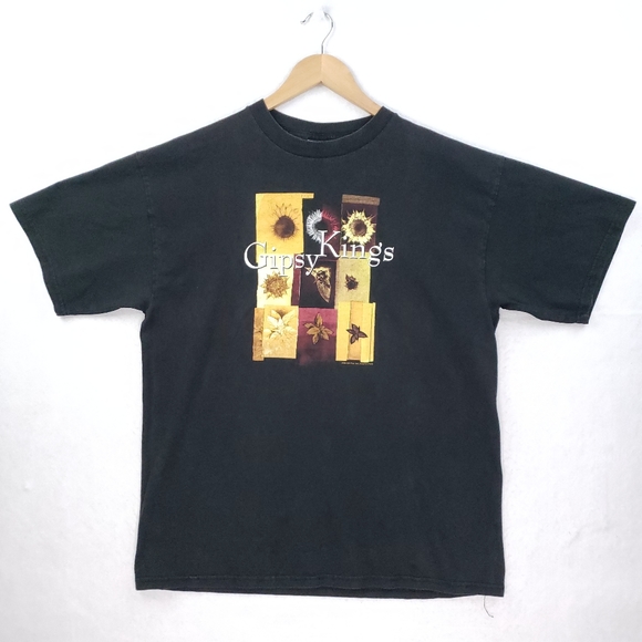 Authentic Rare Vintage 90s Gipsy Kings Cantos de Amor Tultex T-shirt - Picture 1 of 11